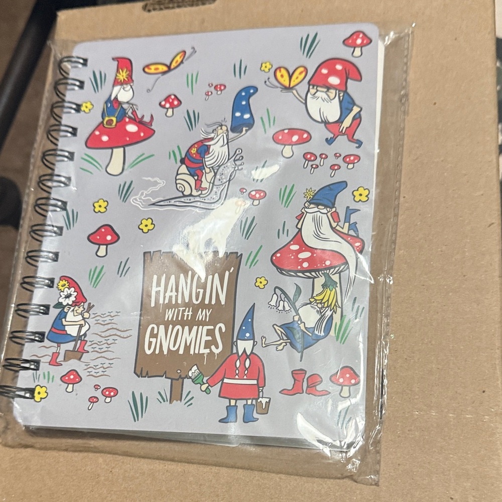 Primitives by Kathy Gnome Spiral Notebook - Red, Blue, Yellow
